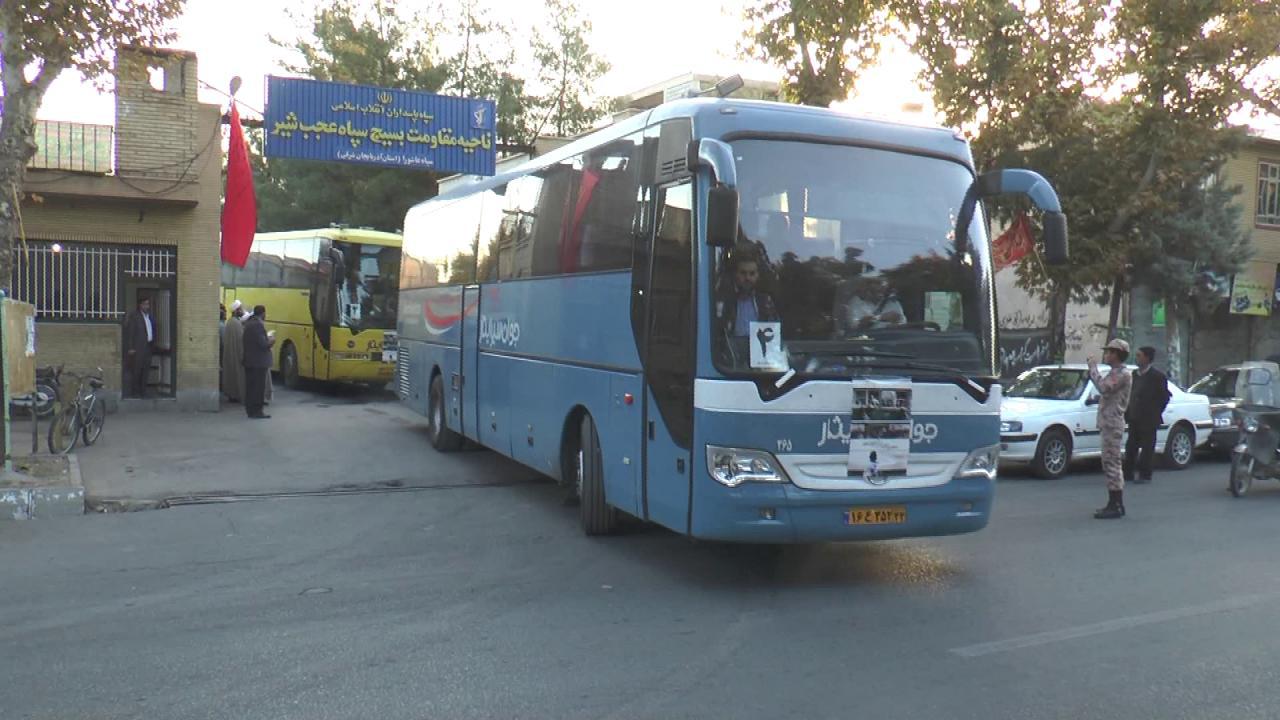 حرکت دانش آموزان عجب شیری در مسیر راهیان نور