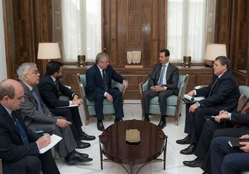 گروهي از نمايندگان پارلمان روسيه با بشار اسد ديدار مي کنند