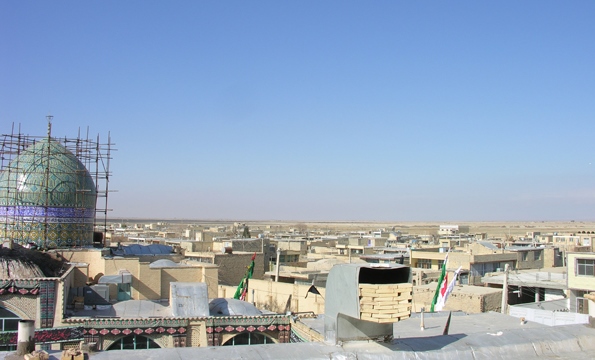 مرمت گنبد حرم مطهر امامزاده عبدالعزیز جلگه