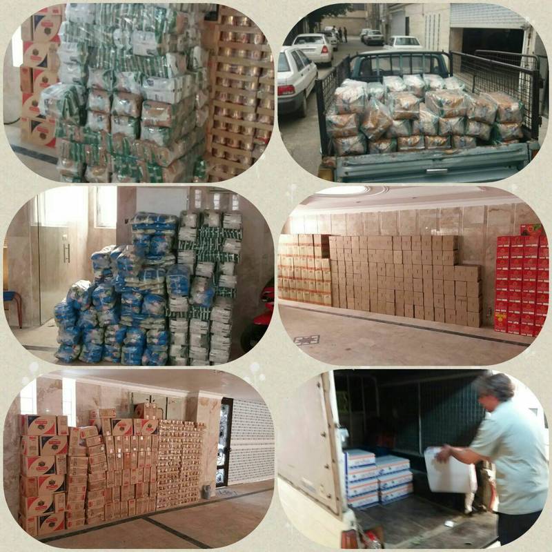 توزیع بسته غذایی بین خانوارهای نیازمند