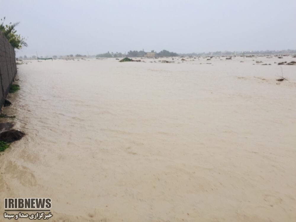 آبگرفتگی در بیشتر مناطق شهر لامرد