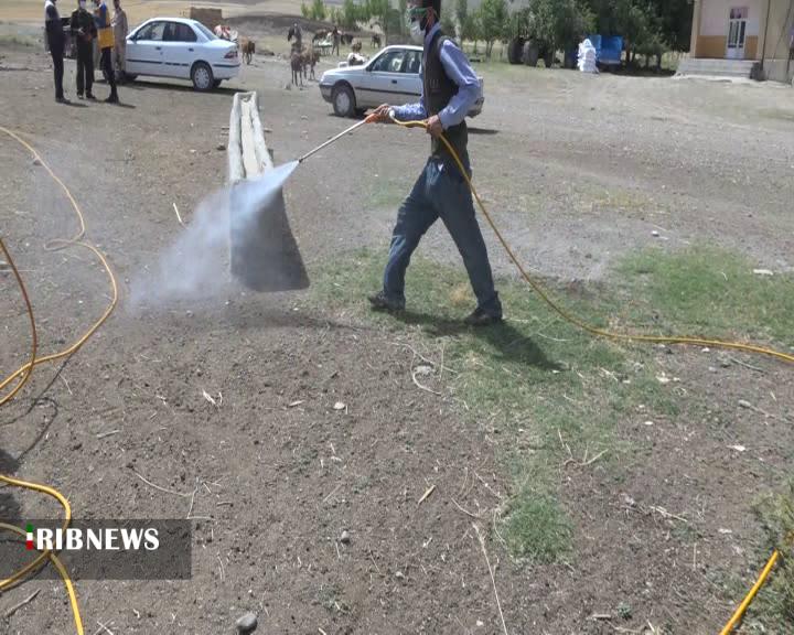 سمپاشی  احشام و محل نگهداری دام عشایر اصلاندوز