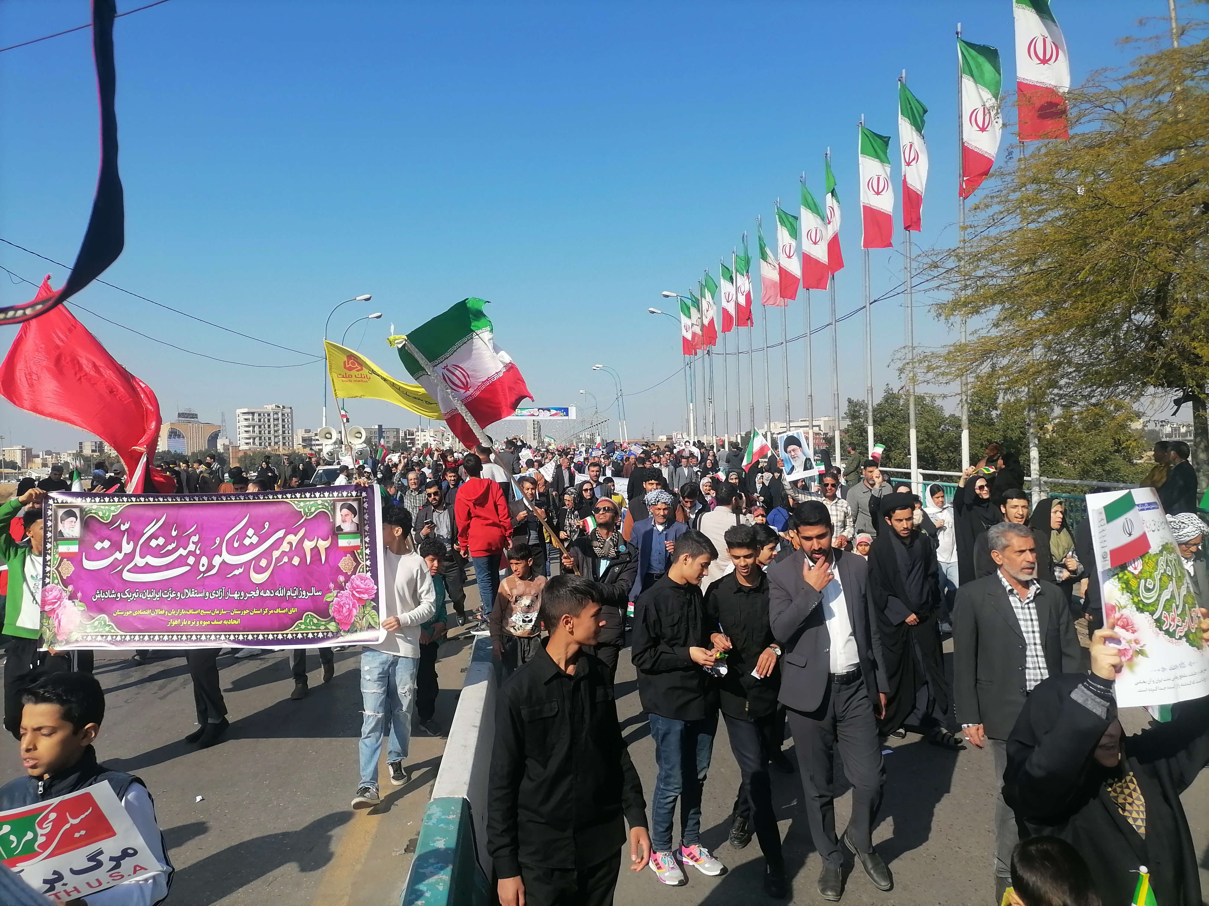 تقدیر از حضور حماسی مردم خوزستان در راهپیمایی یوم الله ۲۲ بهمن