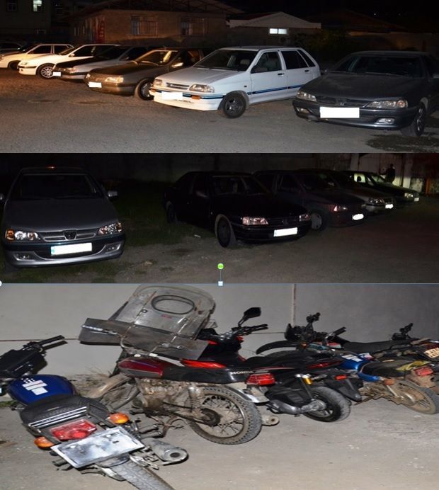 توقیف ۶ دستگاه موتورسیکلت و ۱۷ دستگاه خودرو متخلف در تالش