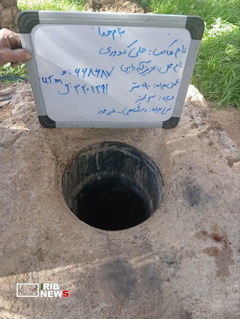 مسلوب‌المنفعه شدن دو حلقه چاه غیرمجاز در نرماشیر