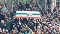 تشییع باشکوه شهید حمله تروریستی رژیم صهیونیستی در بردسکن